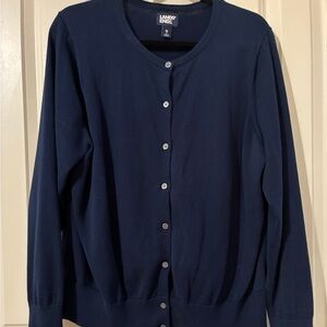 Lands' End Women's Navy Cardigan